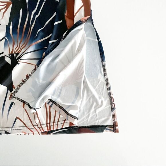 Papillon Tank Dress Brown Midi Women's M NWT Polyester Spandex Side Slits 13" - Picture 5 of 7